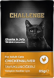 Challenge Tavuklu ve Ciğerli 85 gr Yetişkin Kedi Yaş Maması