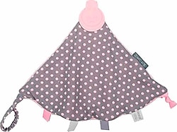 Cheeky Chompers Comfortchew Polka Dot Pink Diş Kaşıyıcılı Rahatlatıcı Örtü