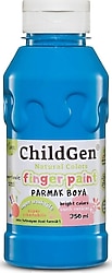 ChildGen Süper Yıkanabilir 350 ml Mavi Parmak Boya