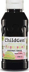 ChildGen Süper Yıkanabilir 350 ml Siyah Parmak Boya