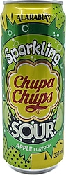 Chupa Chups Sparkling Sour Apple Flavour Ekşi Yeşil Elmalı 330 ml