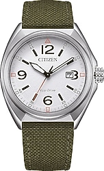 Citizen Eco-Drive AW1571-09A Kumaş Kordon Yeşil Erkek Kol Saati