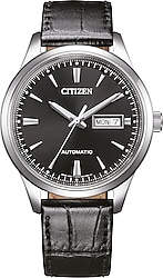 Citizen NY4058-01EE Deri Kordon Siyah-Gümüş Erkek Kol Saati