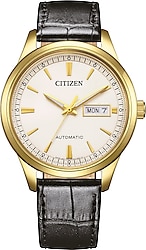 Citizen NY4059-09AE Deri Kordon Siyah-Altın Erkek Kol Saati