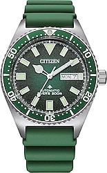 Citizen Promaster Marine NY0121-09XE Kauçuk Kordon Yeşil Erkek Kol Saati