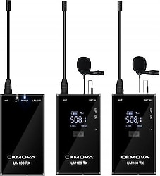 CKMOVA UM100 Kit-2 3.5 mm 2'li Kablosuz Yaka Mikrofonu