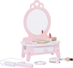 Classic World Pembe Ahşap Makyaj Masası