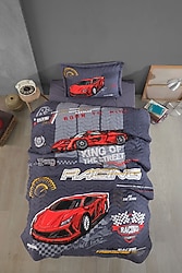 Clasy Racing Team Kapitone Pamuk Çocuk Tek Kişilik Yatak Örtüsü Takımı