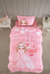 Clasy Sweet Princess Kapitone Pamuk Tek Kişilik Yatak Örtüsü Takımı