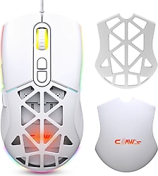 Claws Nexus X1 Beyaz Makrolu Optik Kablolu Oyuncu Mouse