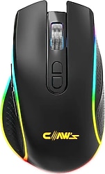 Claws Nova Air V1 Siyah RGB Makrolu Şarjlı Optik Kablolu/Kablosuz Oyuncu Mouse