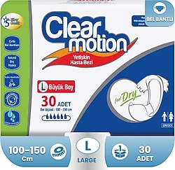 Clear Motion Belbantlı Büyük Boy L 30'lu Hasta Bezi