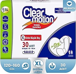 Clear Motion Belbantlı Ekstra Büyük Boy XL 30'lu Hasta Bezi