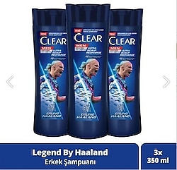 Clear Men Erling Haaland 350 ml 3 Adet Kepek Şampuanı