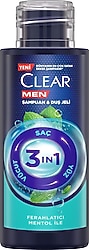 Clear Men Ferahlatıcı Mentol 3 in 1 90 ml Kepek Şampuanı ve Duş Jeli
