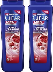 Clear Men Hızlı Stil 2'si 1 Arada 485 ml 2 Adet Kepek Şampuanı