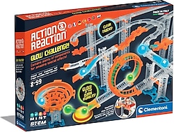 Clementoni - Action and reaction - Glow Effect, construction and ks Marble Run for children 8 years , 19241