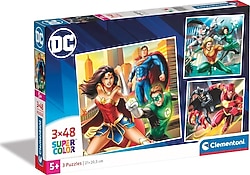 Clementoni DC Justice League 3x48 Parça Çocuk Puzzle 25296