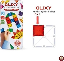 Clixy Mini Manyetik Bloklar 64 Parça Travel Set