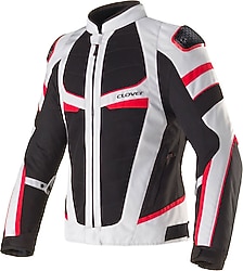 Clover Rainjet-3 WP Kışlık Erkek Gri-Siyah-Kırmızı Motosiklet Montu