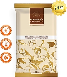Cocomeks Konfiseri Kokolin Beyaz Çikolata 2.5 kg