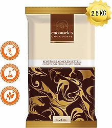 Cocomeks Konfiseri Kokolin Bitter Çikolata 2.5 kg