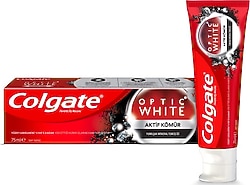 Colgate Optic White Aktif Kömür Beyazlatıcı 75 ml Florürlü Diş Macunu