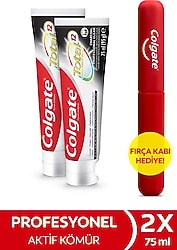 Colgate Total Profesyonel Aktif Kömür Nane Aromalı Beyazlatıcı 75 ml 2 Adet Florürlü Diş Macunu
