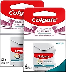 Colgate Total Profesyonel Diş Eti Sağlığı Nane Aromalı 50 m 2 Adet Diş İpi