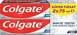 Colgate White Teeth Baking Soda Beyazlatıcı 75 ml 2 Adet Florürlü Diş Macunu
