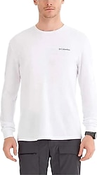 Columbia CSC Basic CS0354-100 Beyaz Uzun Kollu Bisiklet Yaka Erkek Tişört