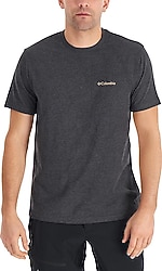 Columbia CSC Basic Logo Brushed CS0282-012 Antrasit Kısa Kollu Bisiklet Yaka Erkek Tişört
