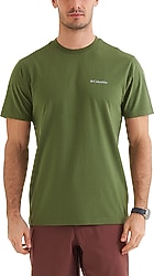 Columbia CSC Basic Logo Brushed CS0282-352 Yeşil Kısa Kollu Bisiklet Yaka Erkek Tişört