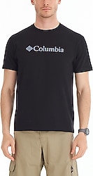 Columbia CSC Basic Logo Brushed CS0287-010 Siyah Kısa Kollu Erkek Tişört