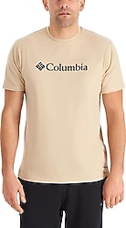 Columbia CSC Basic Logo Brushed CS0287-271 Bej Kısa Kollu Erkek Tişört
