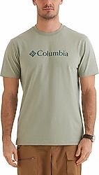 Columbia CSC Basic Logo Brushed CS0287-348 Yeşil Kısa Kollu Erkek Tişört