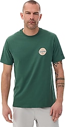 Columbia CSC Button Stamp Scripted CS0416-375 Yeşil Kısa Kollu Bisiklet Yaka Erkek Tişört