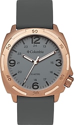 Columbia Orologio Sportivo CSS13-003 – 46mm, Quadrante Bianco, Cinturino Silicone Blu Navy, Impermeabile 50m