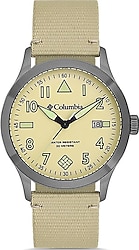 Columbia CSS18-104 Kumaş Kordon Bej Erkek Kol Saati