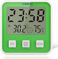 Comfort Plus DM-658 Thermo Yeşil Nem Ölçer Termometre
