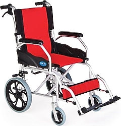 Comfort Plus KY863LAJ-A12 Kırmızı Refakatçı Tekerlekli Sandalye
