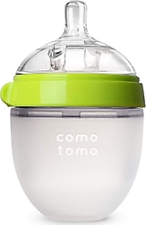 Comotomo Yavaş Akışlı 0-3 Ay Yenidoğan Silikon Biberon 150 ml Yeşil