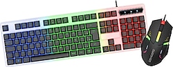 Concord C-67 Kablolu Oyuncu Klavye Mouse Seti