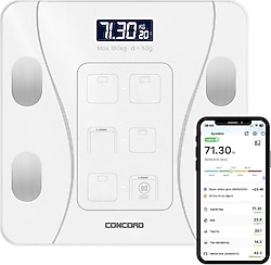 Concord C-W01 Beyaz Dijital Akıllı Baskül