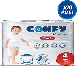 Confy Premium 4 Numara Maxi 100'lü Külot Bez