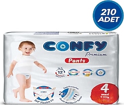 Confy Premium 4 Numara Maxi 210'lu Külot Bez