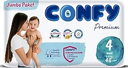 Confy Premium 4 Numara Maxi 48'li Bebek Bezi