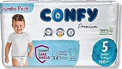 Confy Premium 5 Numara Junior 160'lı Bebek Bezi