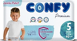 Confy Premium 5 Numara Junior 40'lı Bebek Bezi