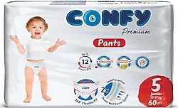 Confy Premium 5 Numara Junior 60'lı Külot Bez